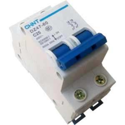 Ảnh của Aptomat cài (MCB) CHINT DZ47-60 C25-2P-6kA 