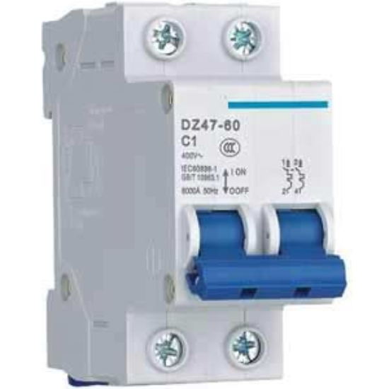 Ảnh của Aptomat cài (MCB) CHINT DZ47-60 C1-2P-6kA 