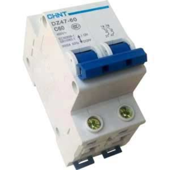Ảnh của Aptomat cài (MCB) CHINT DZ47-60 C60-2P-3kA 