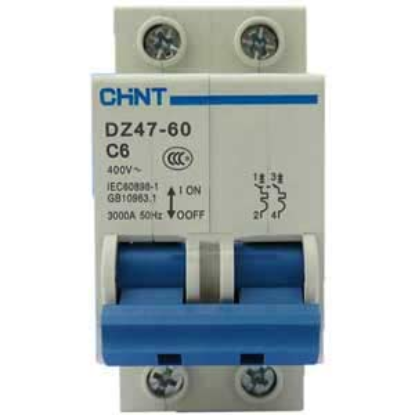 Ảnh của Aptomat cài (MCB) CHINT DZ47-60 C6-2P-3kA 