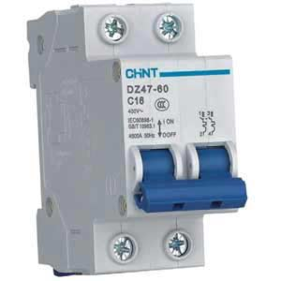 Ảnh của Aptomat cài (MCB) CHINT DZ47-60 C16-2P-4.5kA 