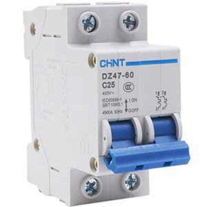 Ảnh của Aptomat cài (MCB) CHINT DZ47-60 C25-2P-4.5kA 