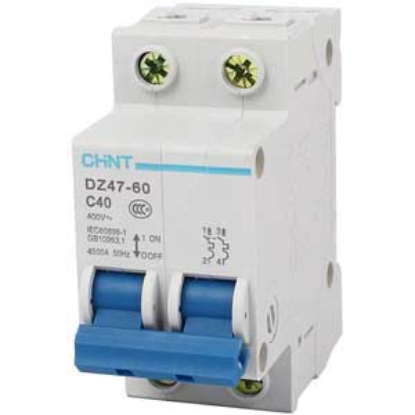 Ảnh của Aptomat cài (MCB) CHINT DZ47-60 C40-2P-4.5kA 