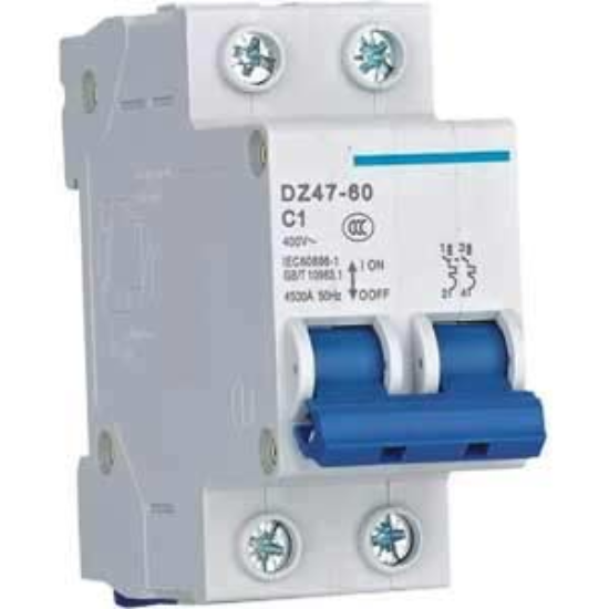 Ảnh của Aptomat cài (MCB) CHINT DZ47-60 C1-2P-4.5kA 