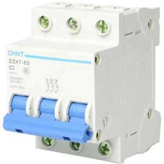Ảnh của Aptomat cài (MCB) CHINT DZ47-60 C2-3P-3kA 