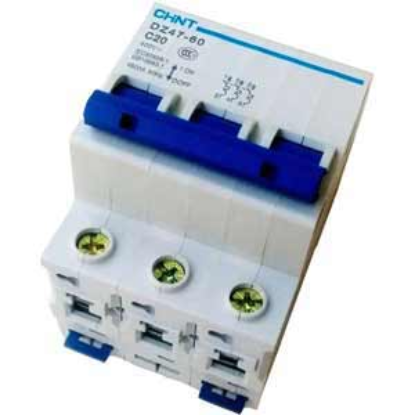 Ảnh của Aptomat cài (MCB) CHINT DZ47-60 C20-3P-4.5kA 