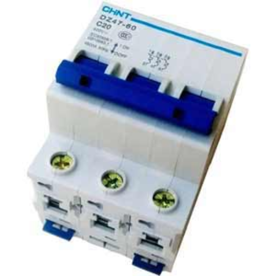 Ảnh của Aptomat cài (MCB) CHINT DZ47-60 C20-3P-4.5kA 