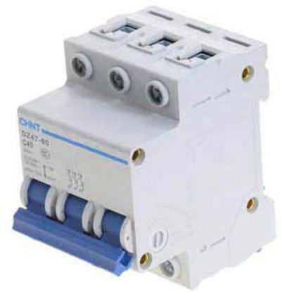 Ảnh của Aptomat cài (MCB) CHINT DZ47-60 C40-3P-4.5kA 