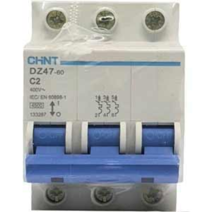 Ảnh của Aptomat cài (MCB) CHINT DZ47-60 C2-3P-4.5kA 