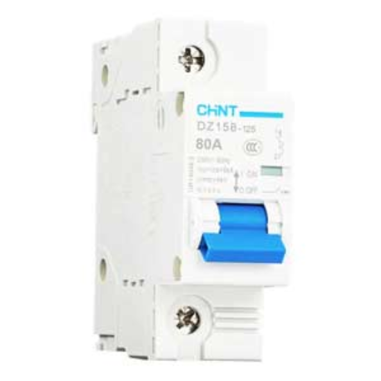 Ảnh của Aptomat cài (MCB) CHINT DZ158-125 1P 80A 6kA 