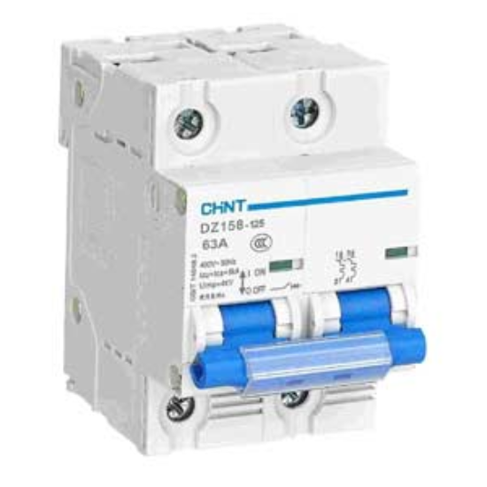 Ảnh của Aptomat cài (MCB) CHINT DZ158-125 2P 63A 6kA 