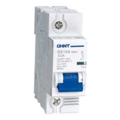 Ảnh của Aptomat cài (MCB) CHINT DZ158-125H 1P 63A 10kA 