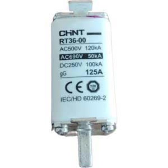 Ảnh của Cầu chì ống sứ RT36-00 125A gG Chint 125A, 500VAC, 120kA