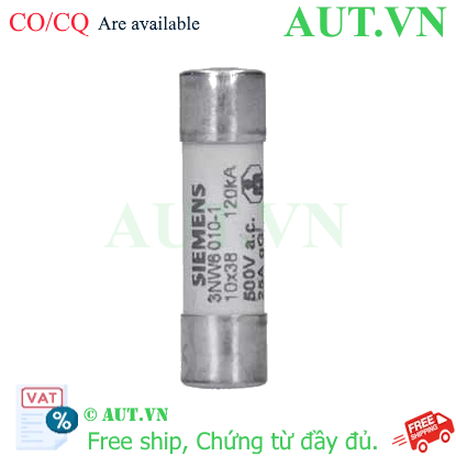 Ảnh của 3NW6010-1 cầu chì SIEMENS, 25A, 500VAC, 10x38 mm, tốt