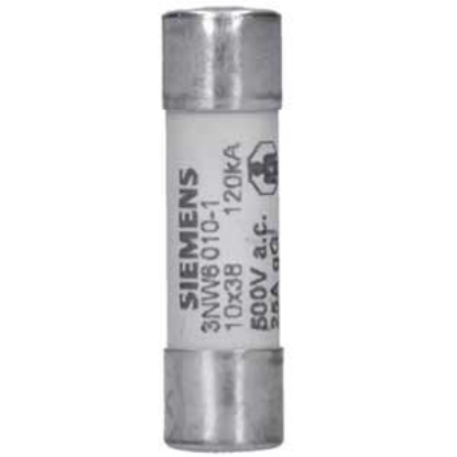Ảnh của 3NW6010-1 cầu chì SIEMENS, 25A, 500VAC, 10x38 mm, tốt