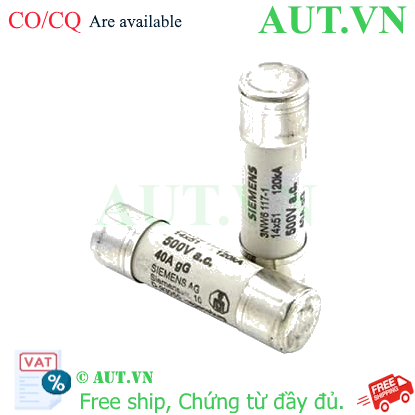 Ảnh của 3NW6117-1 cầu chì ống SIEMENS, 40A, 500VAC, 14x51 mm