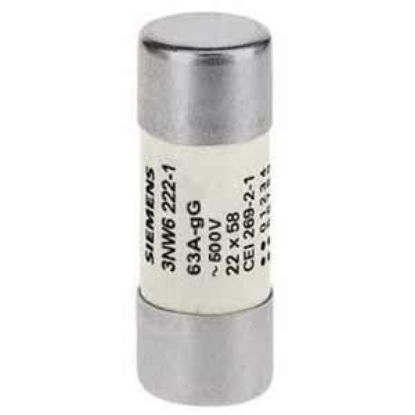 Ảnh của 3NW6222-1 cầu chì ống SIEMENS, 63A, 500VAC, 22x58 mm