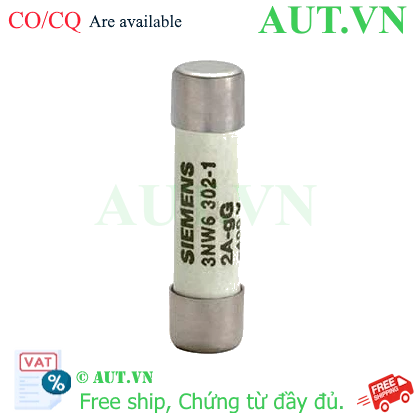 Ảnh của 3NW6302-1 cầu chì ống SIEMENS, 2A, 400VAC, 8x32 mm