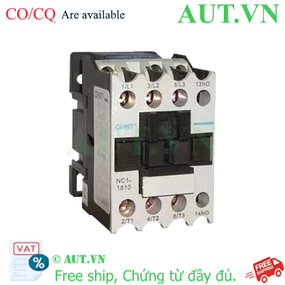 Ảnh của Công tắc tơ 3 pha CHINT NC1-1810 380VAC 18A 7.5kW 1NO