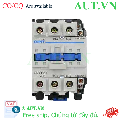Ảnh của Công tắc tơ 3 pha CHINT NC1-5011 110VAC 50A 22kW 1NO+1NC