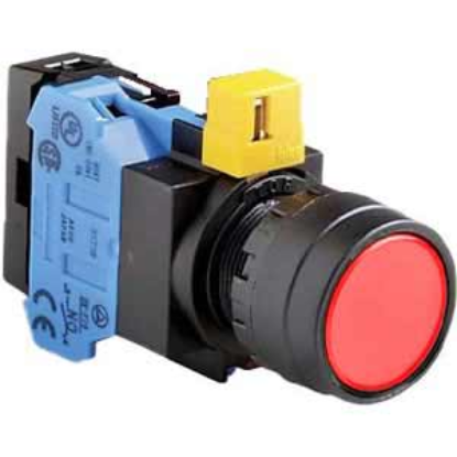 Ảnh của Nút nhấn LED HW1L-M1F10QD-R-24V IDEC, D22, 1NO, đỏ