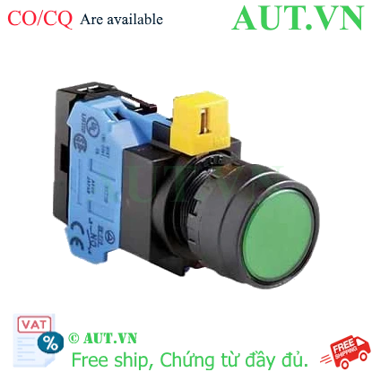 Ảnh của HW1L-M1F10QD-G-24V nút nhấn nhả IDEC, D22, 1NO, xanh