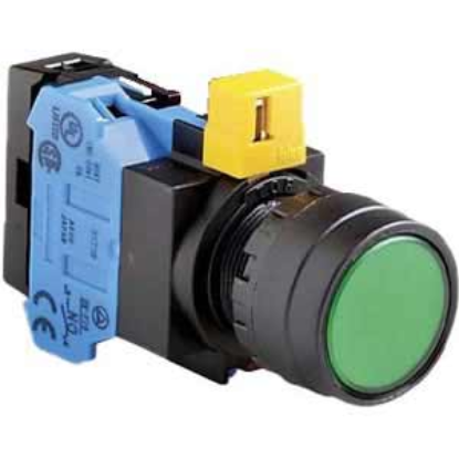 Ảnh của HW1L-M1F10QD-G-24V nút nhấn nhả IDEC, D22, 1NO, xanh