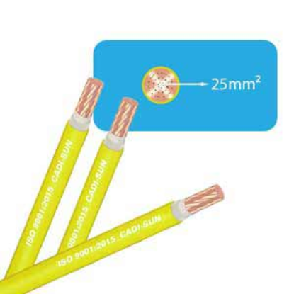 Ảnh của Dây cáp điện (Cu/PVC) CADISUN CV 1x25 (V-75)-Y .
