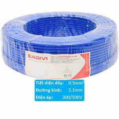 Ảnh của Dây điện cách điện PVC CADIVI Vcm-0.5 (1x16/0.20)-300/500V-B 