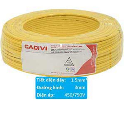 Ảnh của Dây điện cách điện PVC CADIVI VCm-1.5 (1x30/0.25)-450/750V-Y 