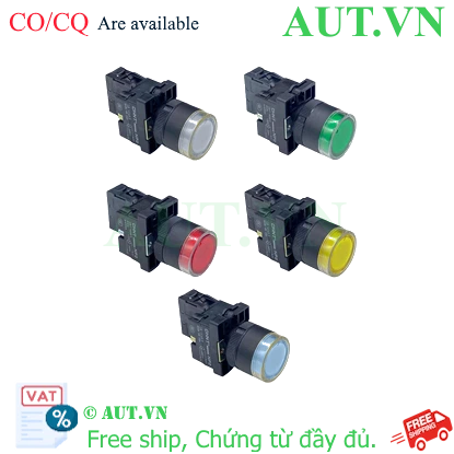 Ảnh của Nút nhấn có đèn loại nhấn nhả CHINT NP2-EW3565 24V LED 