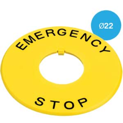 Ảnh của Tem mác nút dừng khẩn cấp phi 22 IDEC HWAV-0-Y 