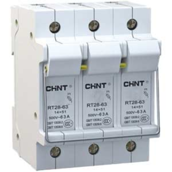 Ảnh của Đế cầu chì dạng hình trụ CHINT BASE RT28-63 3P 