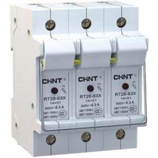 Ảnh của Đế cầu chì dạng hình trụ CHINT BASE RT28-63X 3P 