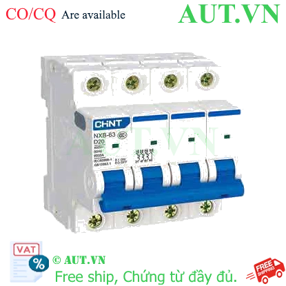 Ảnh của Áp tô mát cài cỡ nhỏ CHINT NXB-63 4P D20 6kA 