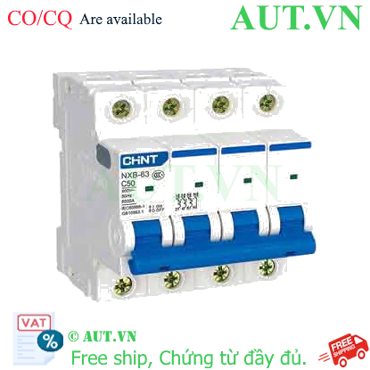 Ảnh của Áp tô mát cài cỡ nhỏ CHINT NXB-63 4P C50 6kA 