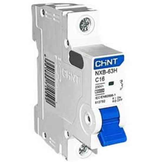 Ảnh của Áp tô mát cài loại nhỏ CHINT NXB-63H 1P C16 10kA 