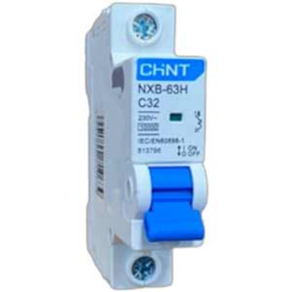 Ảnh của Áp tô mát cài loại nhỏ CHINT NXB-63H 1P C32 10kA 