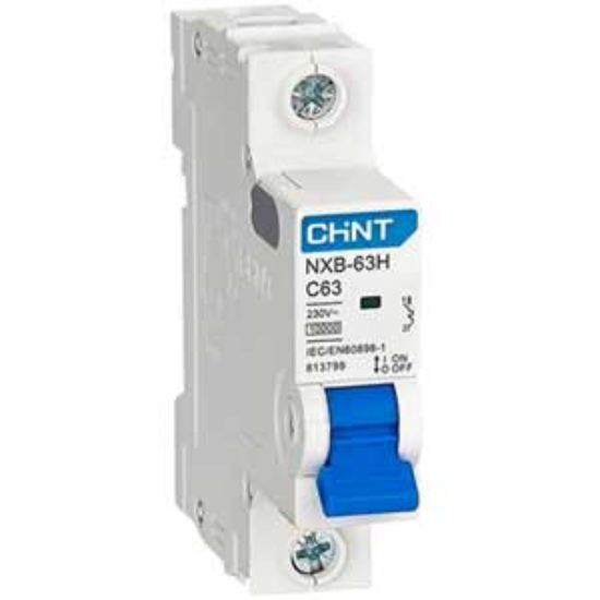Ảnh của Áp tô mát cài loại nhỏ CHINT NXB-63H 1P C63 10kA 