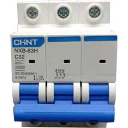 Ảnh của Áp tô mát cài loại nhỏ CHINT NXB-63H 3P C32 10kA 