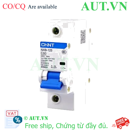 Ảnh của Áp tô mát cài loại nhỏ CHINT NXB-125 1P C80 
