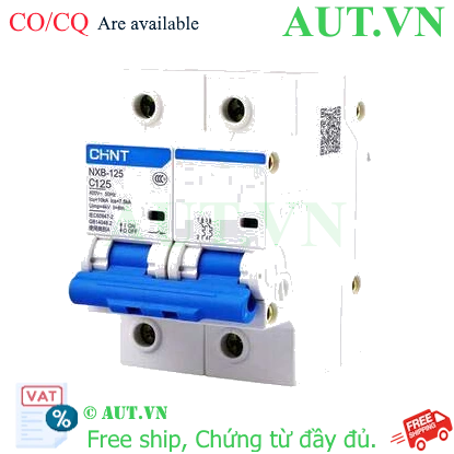 Ảnh của Áp tô mát cài loại nhỏ CHINT NXB-125 2P C125 