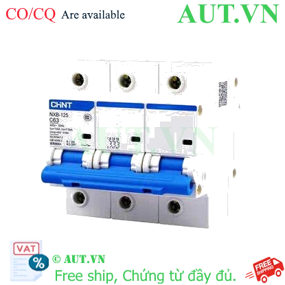 Ảnh của Áp tô mát cài loại nhỏ CHINT NXB-125 3P C63 