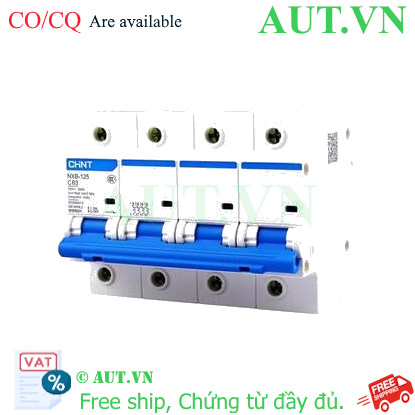 Ảnh của Áp tô mát cài loại nhỏ CHINT NXB-125 4P C63 