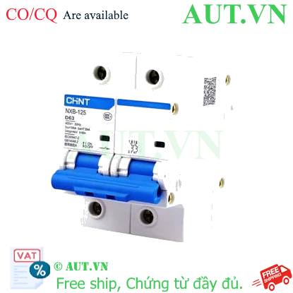 Ảnh của Áp tô mát cài loại nhỏ CHINT NXB-125 2P D63 
