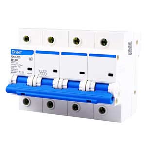 Ảnh của Áp tô mát cài loại nhỏ CHINT NXB-125 4P D100 