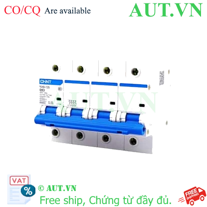 Ảnh của Áp tô mát cài loại nhỏ CHINT NXB-125 4P D63 