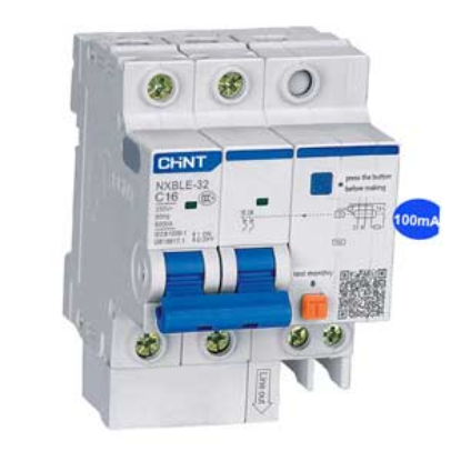 Ảnh của Át chống dòng rò CHINT NXBLE-32 2P C16 100mA 6kA 
