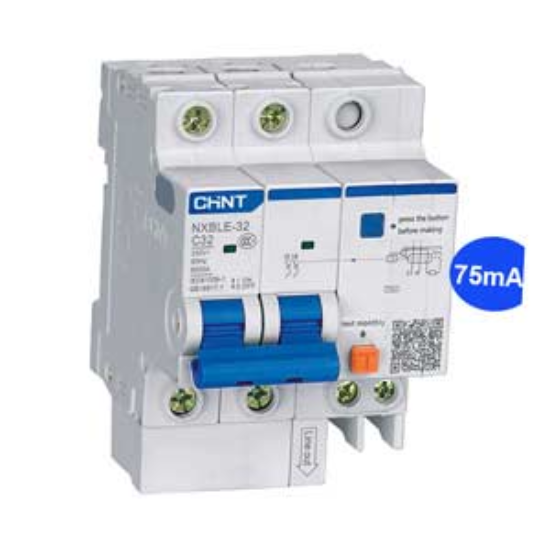 Ảnh của Át chống dòng rò CHINT NXBLE-32 2P C32 75mA 6kA 