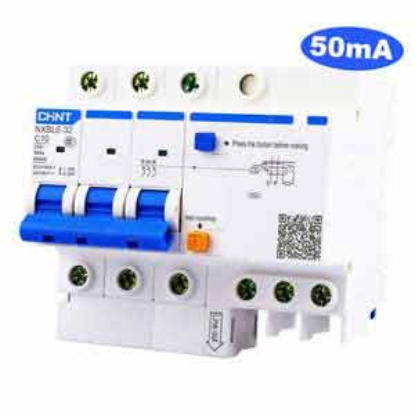 Ảnh của Át chống dòng rò CHINT NXBLE-32 3P C10 50mA 6kA 